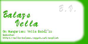 balazs vella business card